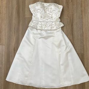 Formal White midi dress